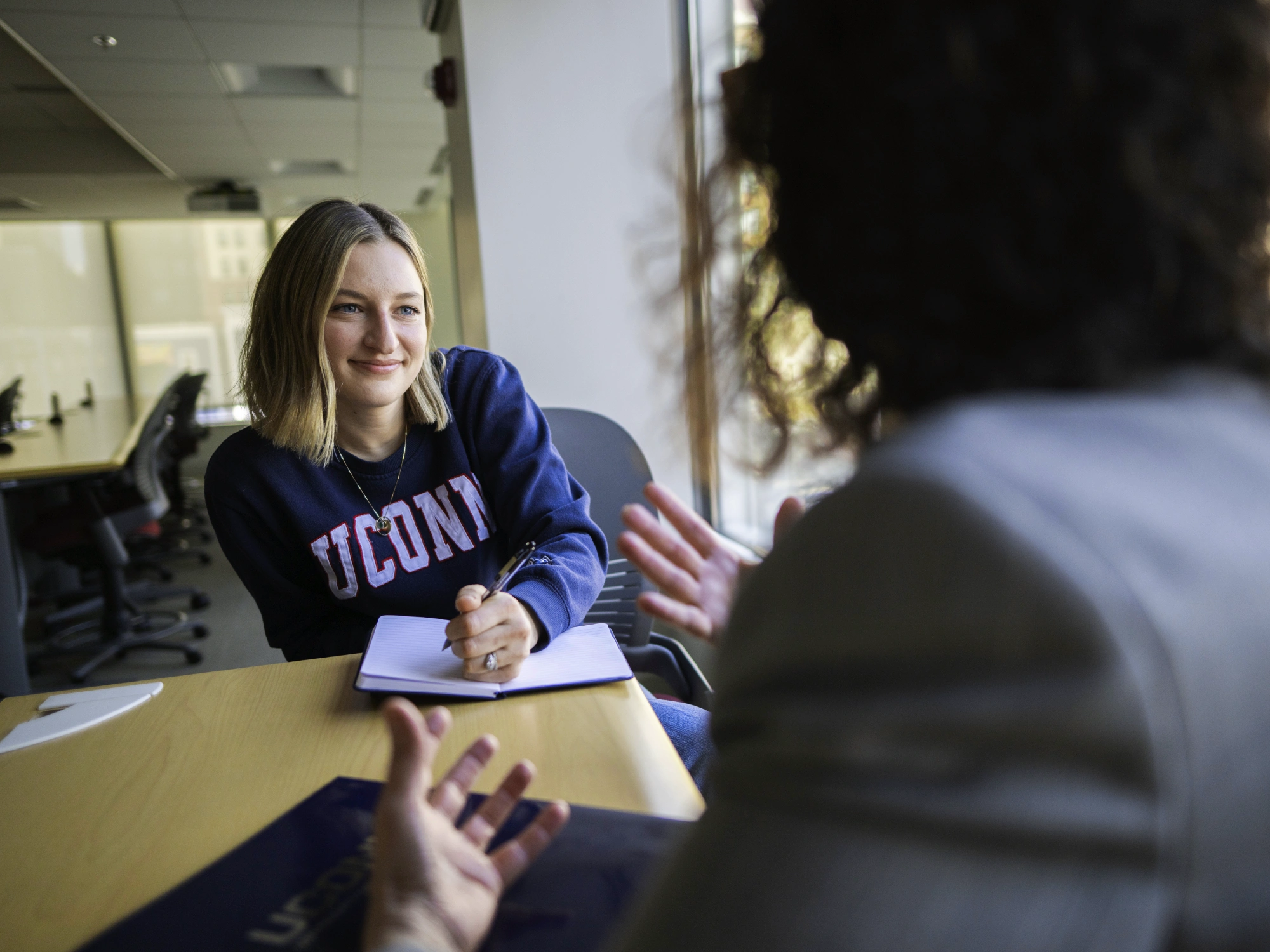 UConn student with faculty advisor
